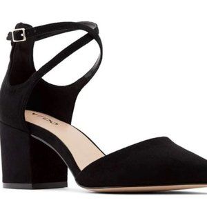 Aldo Black Pointed Toe Block Heel | Color: Black | Size: 7